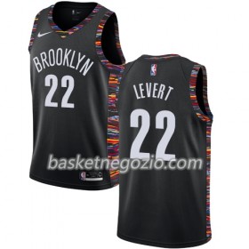 Canotte Uomo Brooklyn Nets Caris LeVert 22 2018-19 Nike City Edition Nero Swingman